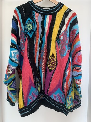 Vintage amazing Coogi Sweater - Original - rare- 80s/90s 3D weave - Biggie  XL | eBay