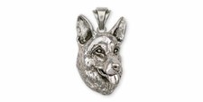 German Shepherd Pendant Jewelry Sterling Silver Handmade Dog Pendant GS3-P