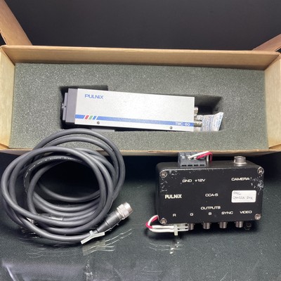 Pulnix PAL CCD Camera TMC-60 RGB Color , Cord & CCA-5 PAL Camera Box -  USED