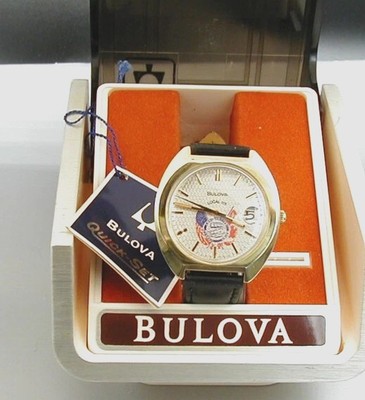 BULOVA UNION CUSTOM DIAL LOCAL 113 GOLD FILLED CASE AUTOMATIC QUICK DAT DATE WEL