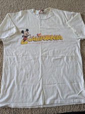 Vtg California Disneyland Park Mickey Mouse 90s T-shirt Vintage Spellout XL GUC