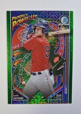 Roman Anthony 2024 Bowman Chrome Prospect Power Up Green Refractor /99 Red Sox