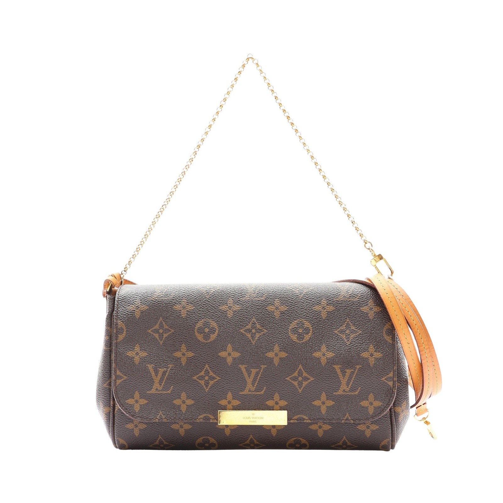 LOUIS VUITTON Favorite MM Shoulder Bag Monogram Canvas Brown M40718