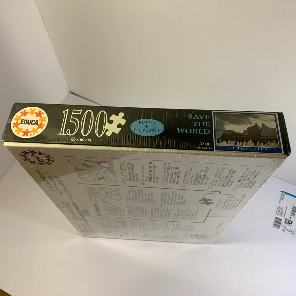 EDUCA Antarctica Save The World 1500 pc Puzzle 23"x33" Penguins New Sealed - Image 4 of 4