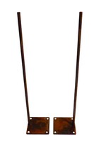 Badeko Bodenbefestigung FüR ParawäNde 25 X 25 Cm Rostbraun 2 Tlg. Gartenfigur