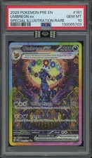 2025 POKEMON PRISMATIC EVOLUTIONS SIR UMBREON EX #161 PSA 10 MBA BLACK DIAMOND