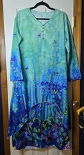 Women's XL Dress Butterfly Floral Print Boho Fairycore Festival 