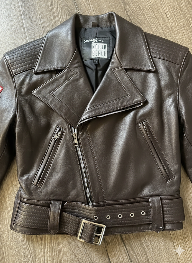 Vintage 80s Michael Hoban North Beach Leather Tiger Dragon Men