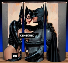 Batman and Catwoman Comic Book ADULT Cup Mug Tumbler 20oz