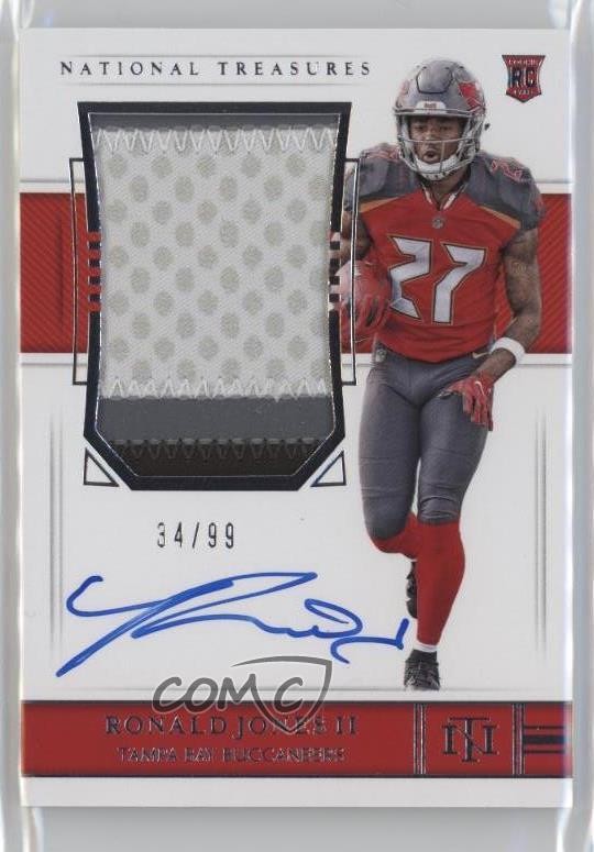 2018 National Treasures 34/99 Ronald Jones II #173 RPA Rookie Patch Auto RC 4vy