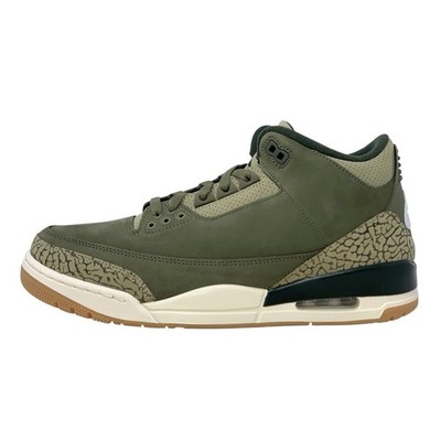 Air Jordan 3 'Family Affair' Olive Green Sneakers, Size 8 BNIB DN3707-202