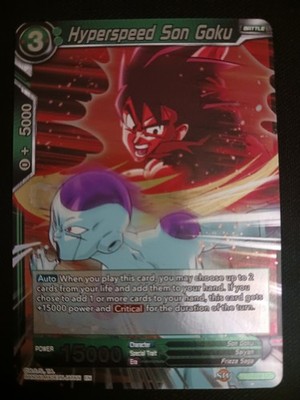 Hyperspeed Son Goku TB3-036 Uncommon Clash of Fates Near Mint