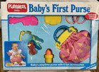 VINTAGE PLAYSKOOL BABY’S FIRST PURSE SET LIPSTICK MIRROR KEYS BRACELET COMB NOS
