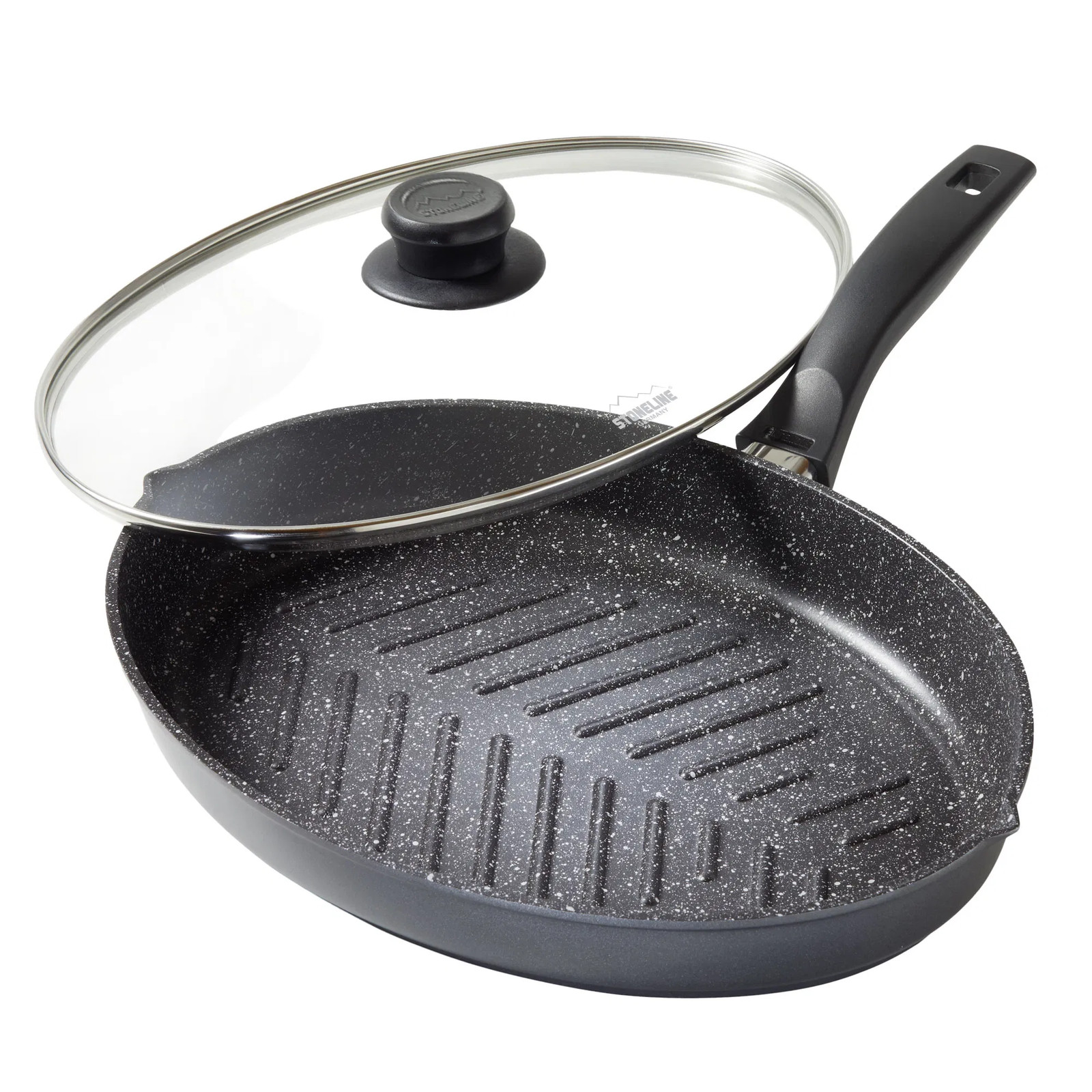 STONELINE XXL Pfanne Oval Fischpfanne Schnitzelpfanne 35 x 24 cm