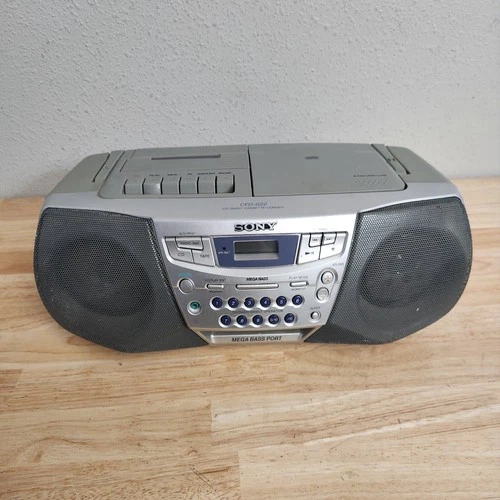 Vintage Sony CFD-S22 CD AM/FM Radio Cassette Mega Bass Boombox Tested Working