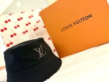Louis Vuitton Black Bucket Hat New w/ Box Receipt Bag Authentic Unisex 8540AK