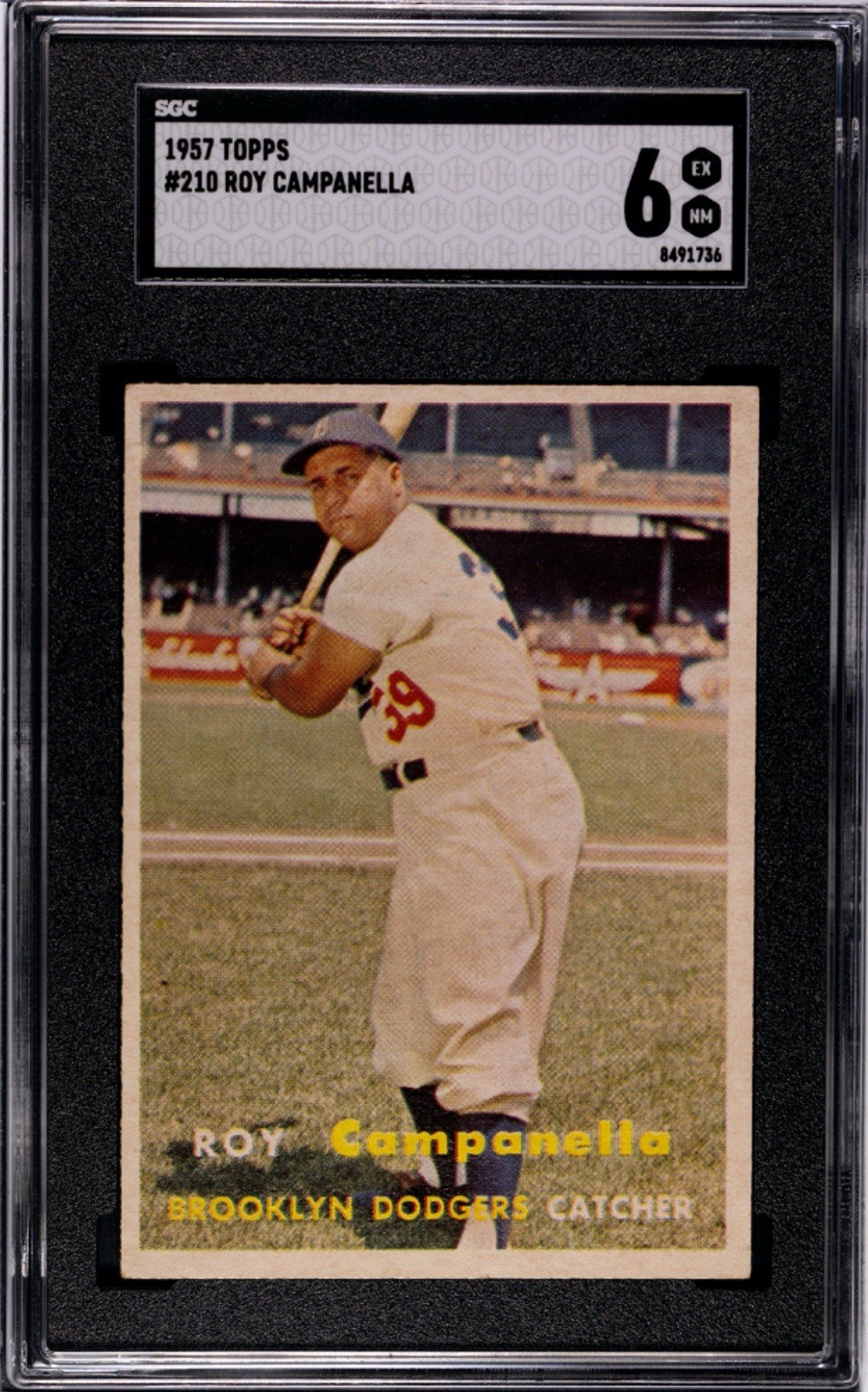 1957 Topps #210 Roy Campanella SGC 6