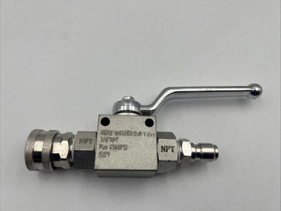 #ad RIDGE WASHER Ball Valve for Power Washer Hose 3 8#x27;#x27; NPT 4500PSI 158F $25.85