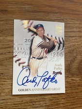 ANDY PAFKO 2000 TOPPS GOLDEN ANNIVERSARY GREAT AUTOGRAPH AUTO! BRAVES!! SP