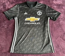 Authentic Adidas Manchester United 2017 Black Jersey-M-NWOT-Excellent-Unworn