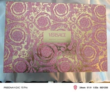 Versace Bright Crystal 4pc Set 3 oz EDT Spray Lotion Shower Gel and Beauty Case