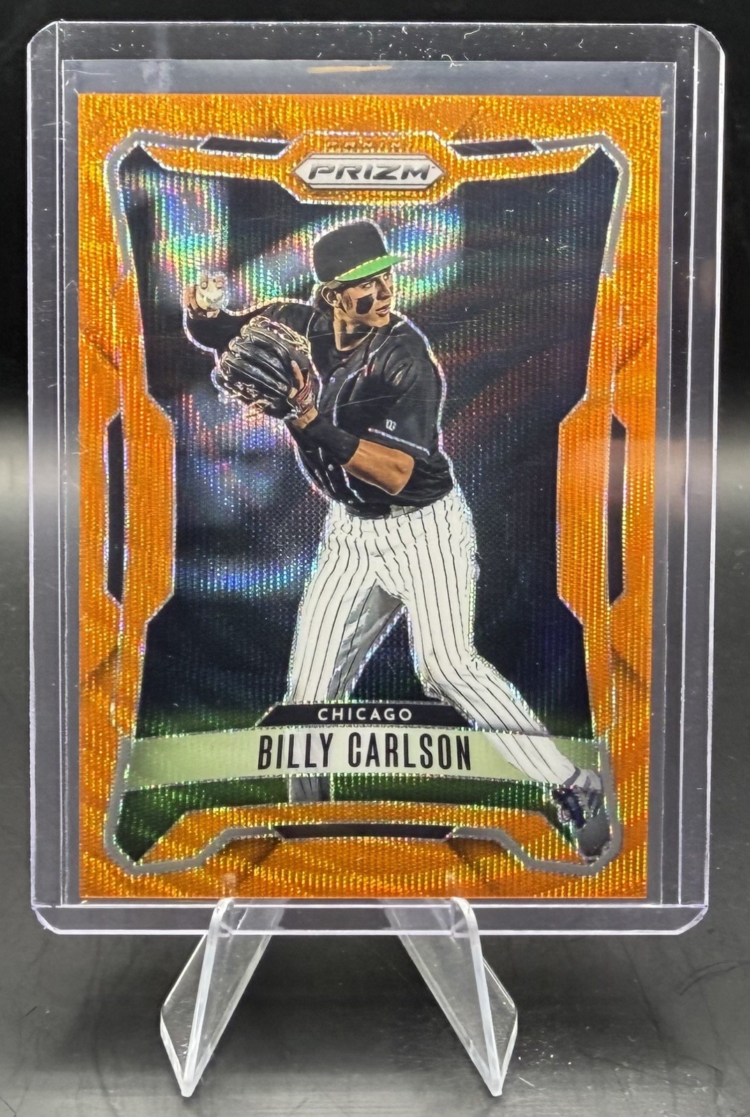 2026 Panini Prizm Billy Carlson Orange Wave Prizm /49