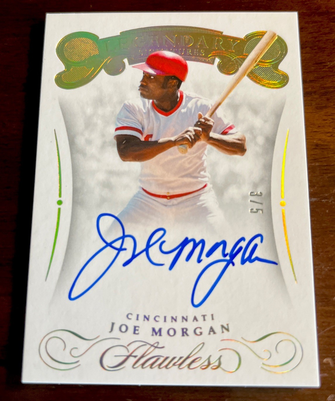 Joe Morgan 2018 Panini Flawless Legendary Signatures Auto 3/5 SSP REDS
