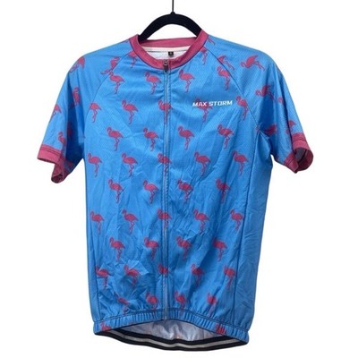 Pink Flamingo Blue Cycling Jersey Women s Size Small Max Storm