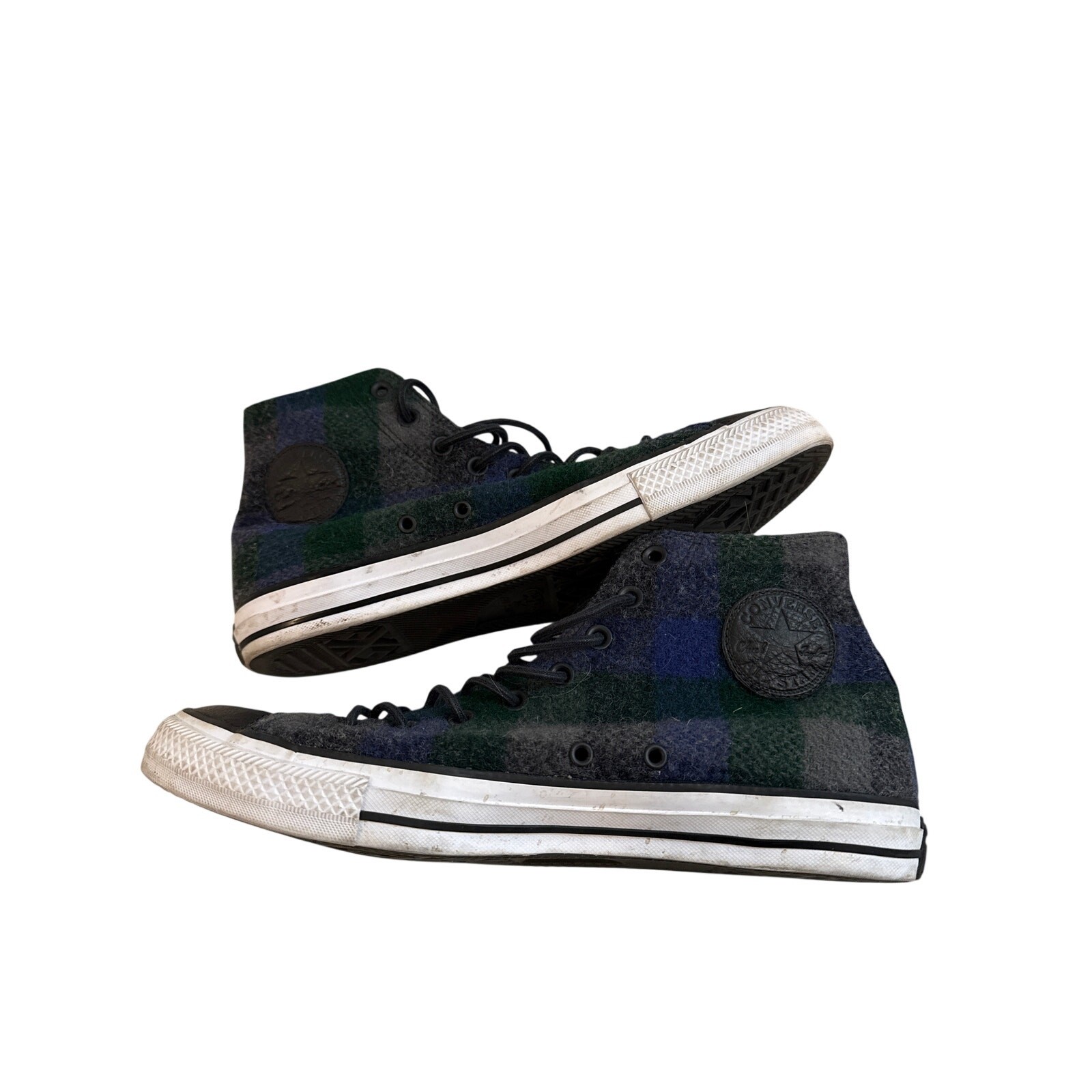 Converse Chuck Taylor All Star Woolrich Hi Sneakers Black Thunder Plaid, M10.5 thumbnail 5