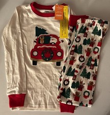 Gymboree Unisex Boy/Girl Size 8 Christmas Pajama Set Santa Rudolph Truck Snug