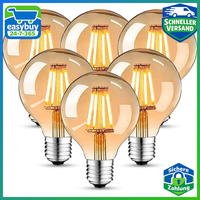Vintage GlüHbirne LED E27 4W 2700K Warmweiß 470 Lumen 6 StüCk Retro Beleuchtung