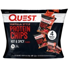 Quest Nutrition Tortilla Style Protein Chips Hot Spicy 19g of Protein 4g Net