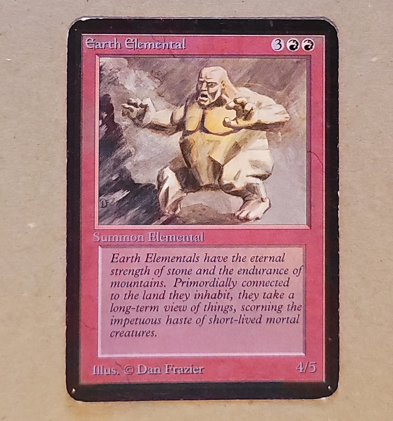 MTG - Magic the Gathering - Alpha Earth Elemental- MP