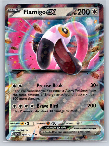 Flamigo ex 160/191 Surging Sparks Ultra Rare ex NM Pokemon TCG