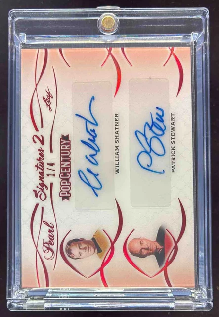 2024 Leaf Pearl Dual Auto Red William Shatner Patrick Stewart /4