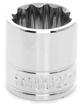 Performance Tool W38820 3/8 Inch Drive 20mm 12pt Socket