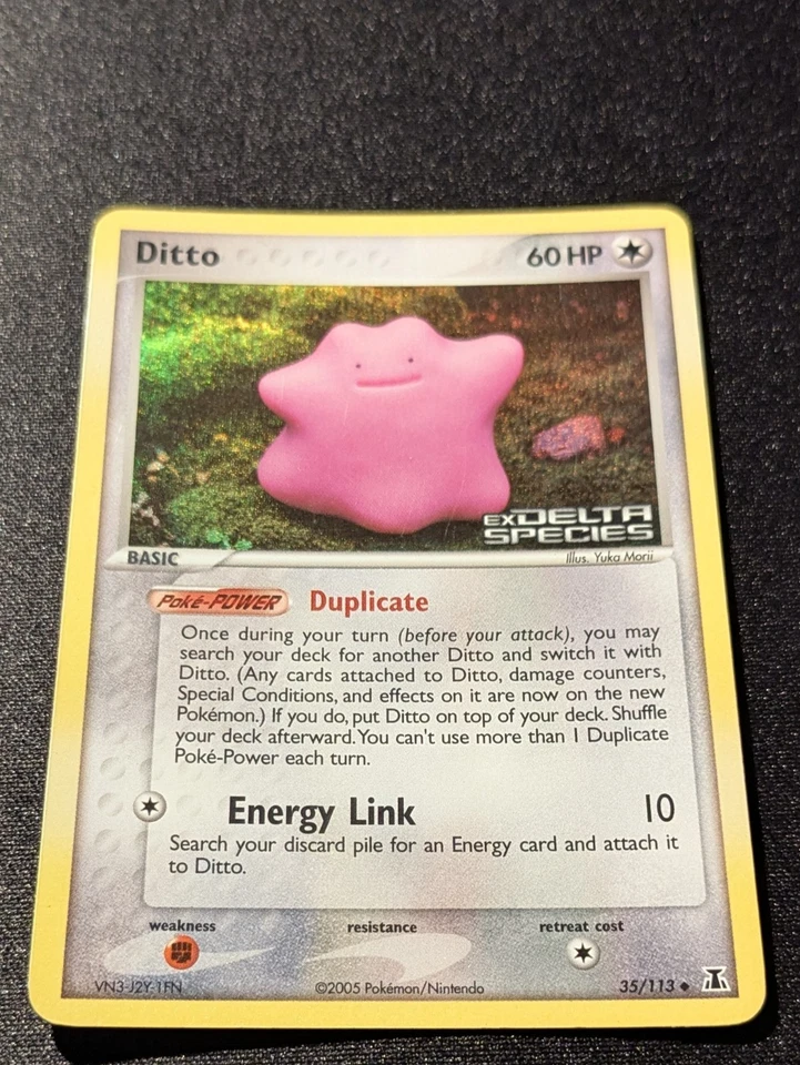 Pokemon EX DELTA SPECIES - #35/113 Ditto - ENG - Reverse Holo - Lightly Played - Immagine 3 di 4