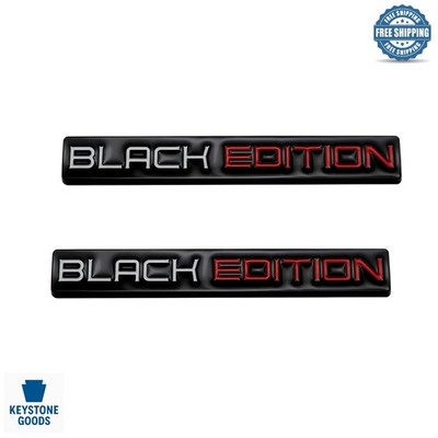 2pcs Black Edition 3D Metal Emblems for Car/Truck/Bike - Waterproof & Rustproof
