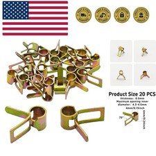 20pcs 16inch Spring Band Type Fuel Hose Clamps 4mm Silicone Vacuum Hose Pip... 20pcs 16inch Spring Band Type Fuel Hose Clamps 4mm Silicone Vacuum Hose Pip...