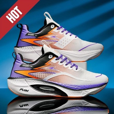 Carbon Plate Running Shoes Men Women Marathon Lightweight Breathable Sneakers