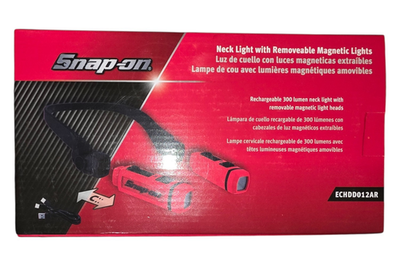 Snap-on 300lm LED Rechargeable Magnetic Neck Light Red/Black