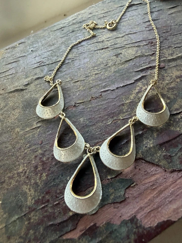 Collana NAJ Vintage NA Jørgensen Argento Sterling Smalto Norvegia 2835 - Immagine 3 di 4