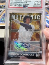 2021 Bowman Platinum Meteoric Jasson Dominguez #MET-7 Autographs (AU, RC) /50