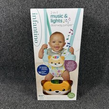 Infantino 2-in-1 Music Lights Doorway Baby Jumper, Fox Motion-Activated Toy