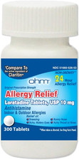 24 Hour Loratadine Allergy Relief Tablets, 10Mg - 300 Count  Non-Drowsy Allerg