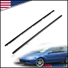Outer Window Door Molding Set RH & LH Fit for Honda Civic EG6 EG4 3D 92-95