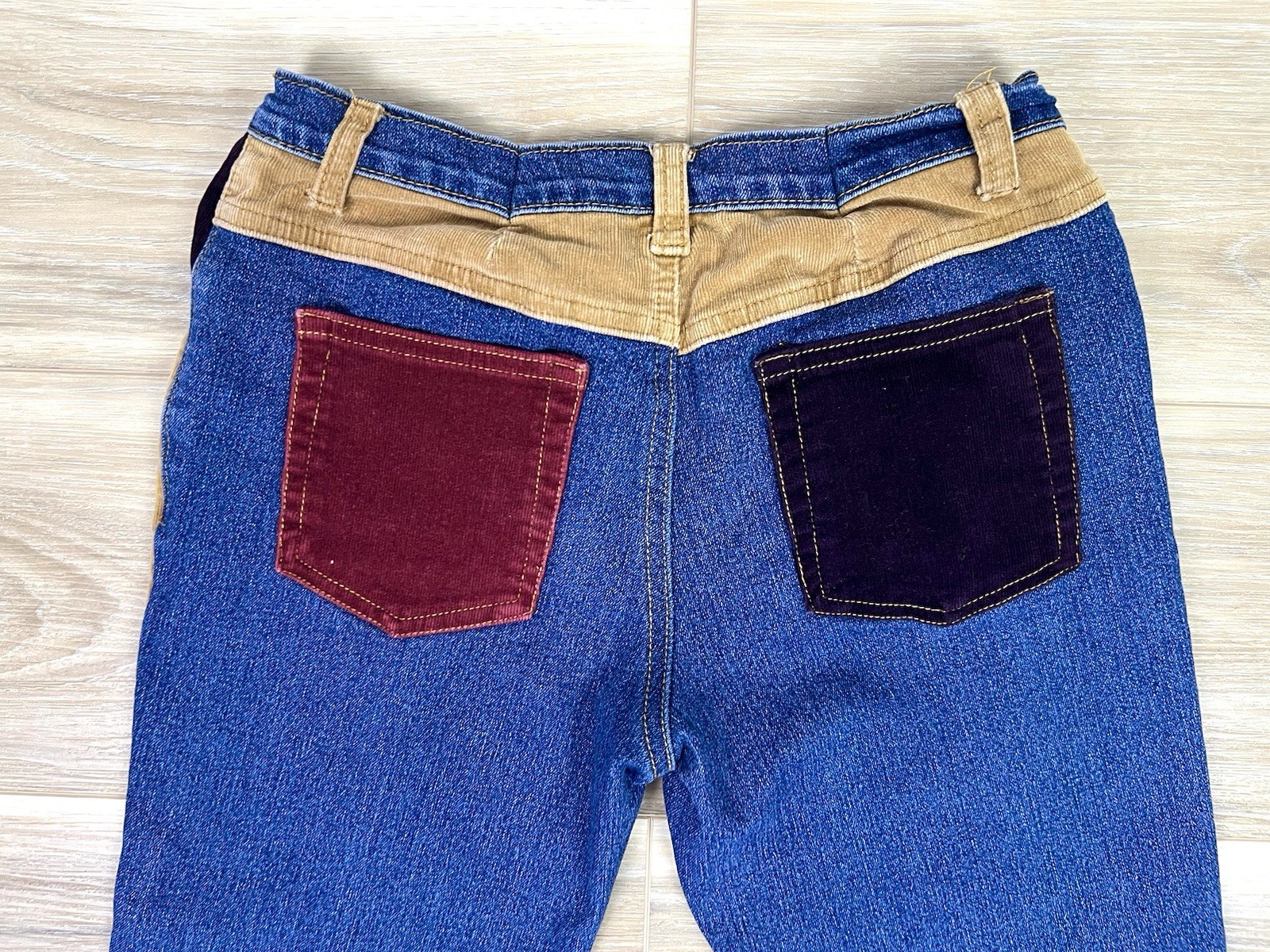 2000s does 70s Vintage Patchwork Stitched Denim J… - image 5