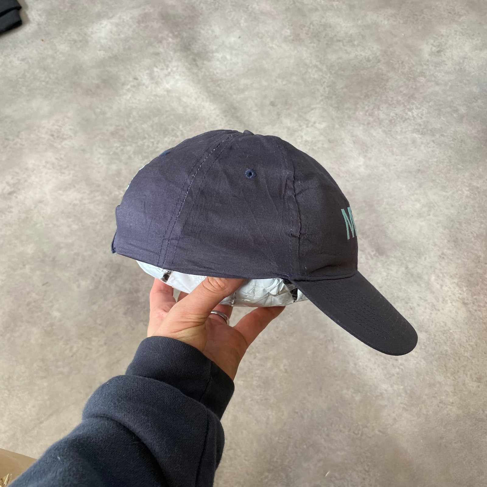 Hit Wear Baseball Cap Mens One Size Vintage Embroidered Logo, Navy Blue image 5