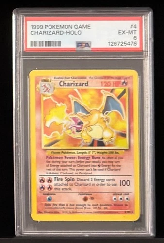 Charizard Base Set 4/102 Holo 1999 Pokémon Excellent - EX-MT Unlimited #4 PSA 6