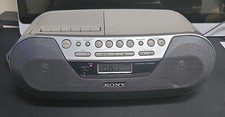 Sony CFD-S05 Boombox CD Cassette Player AM/FM Radio Mega Bass - TESTED WORKS